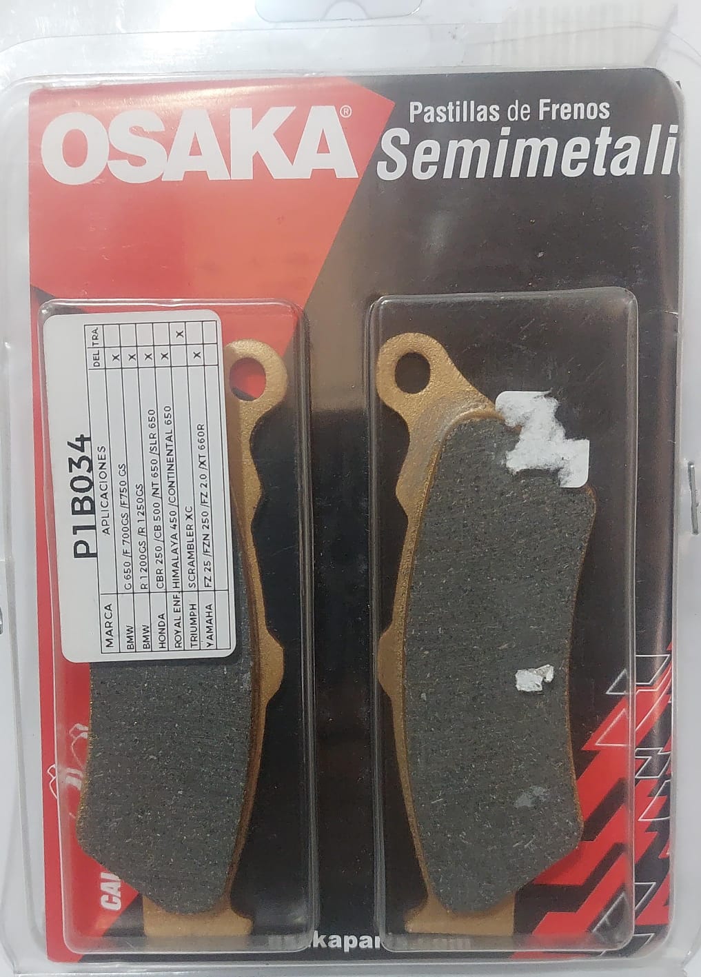 Pastillas osaka delant xt660 
