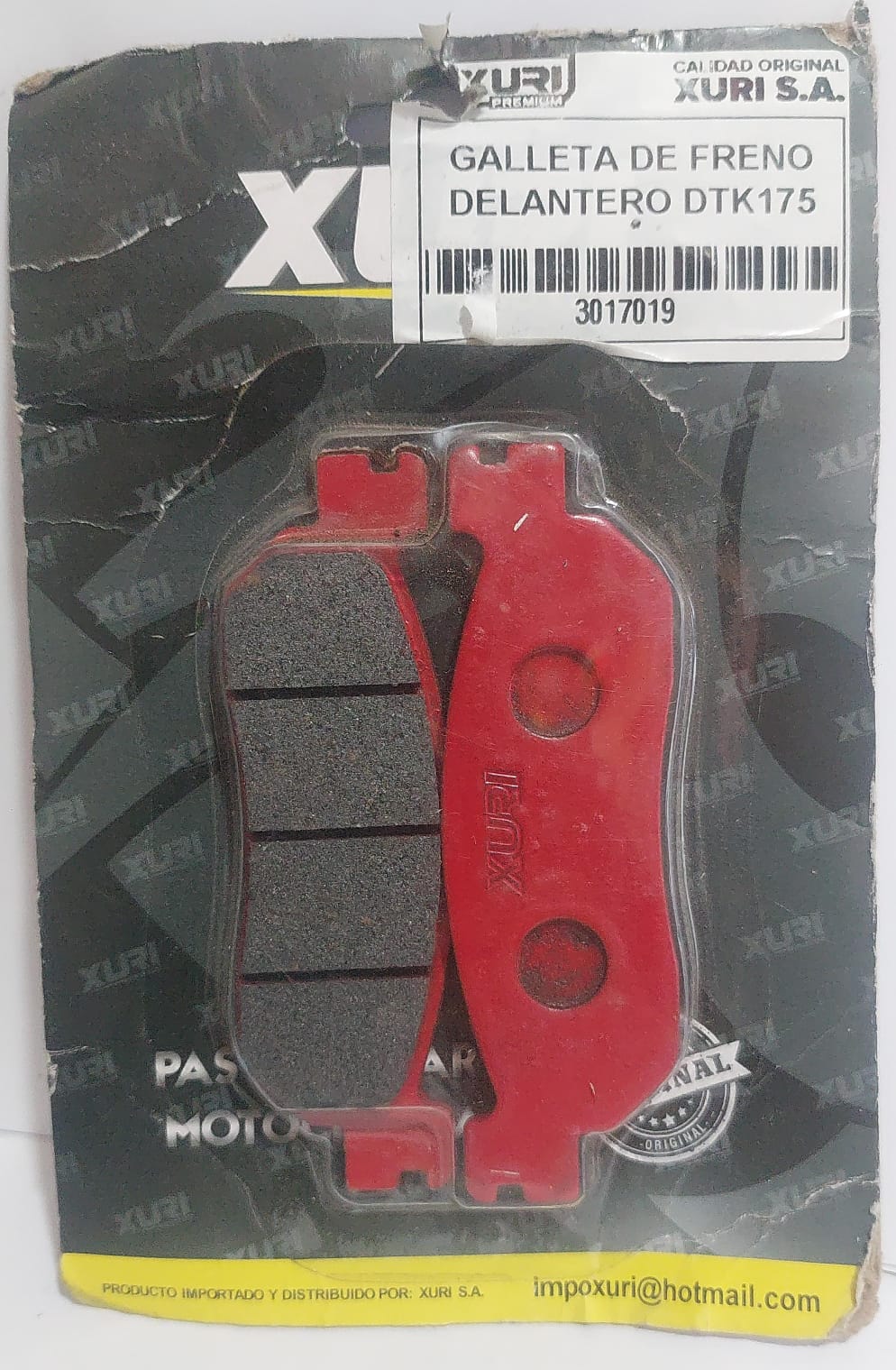 pastilla delan yamaha dtk175/ybr125/cripto110