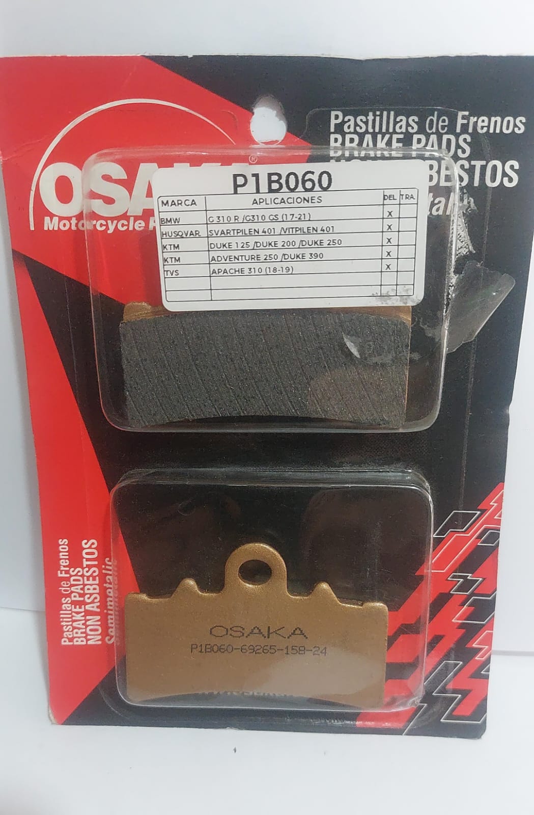 Pastilla delan Dominar 400/Duke150