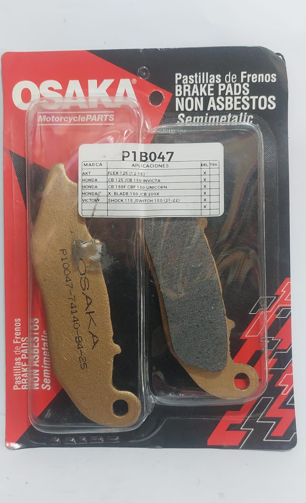 Pastillas delan teken250/tracke/scamber/ranger venom f51/honda invicta150