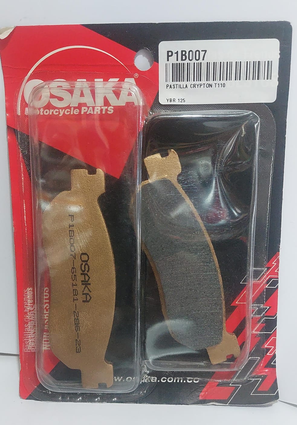 Pastillas osaka delan yamaha dtk175/ybr125/cripto 110
