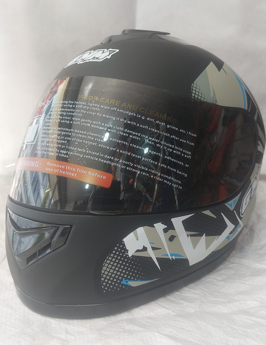 Casco cerrado Negro/Gris "L"