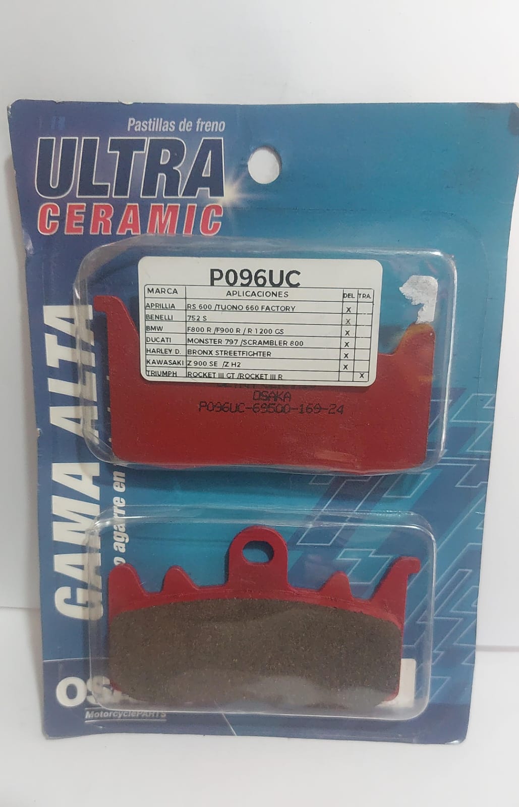 Pastilla roja delan Benelli75/Kawasaki 900/Scamber 800