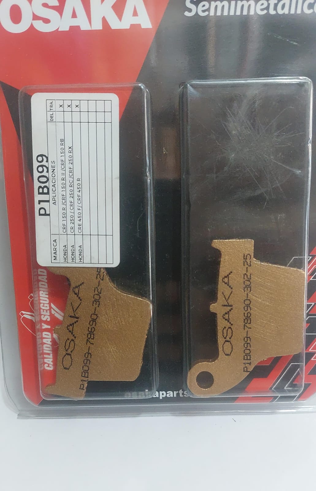 Pastilla delan tuko/post factory J3/Crf250-400